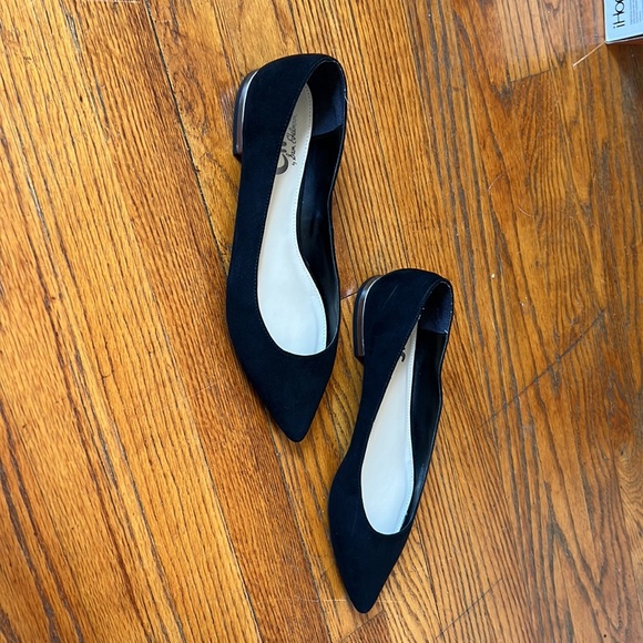 Circus by Sam Edelman - Black Suede Pointed Flats - Picture 2 of 8